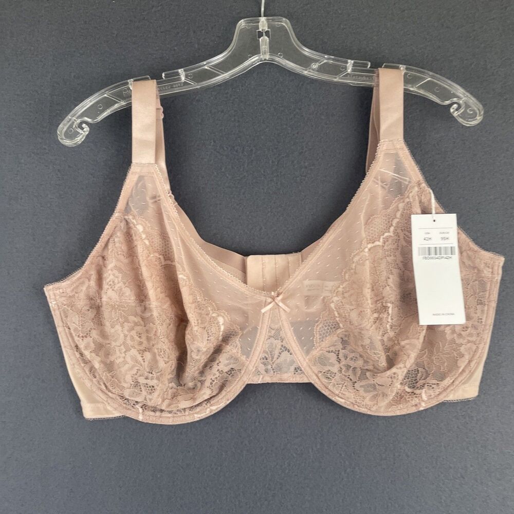 HSIA Bra Blush Pink Lace 42H NWT